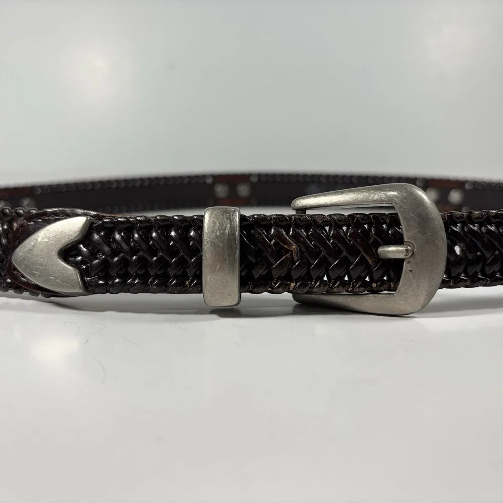 Columbia Sportswear Bonded Leather Belt Mens 40 Fish Duck Moose Buttons CSK007